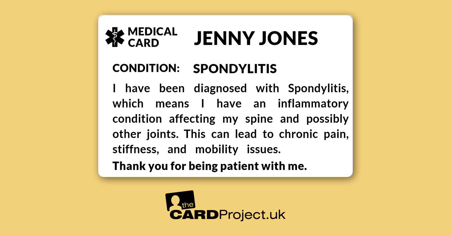 Spondylitis Mono Card (FRONT)